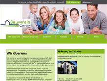 Tablet Screenshot of bauverein-gt.de
